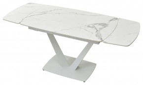 Стол ALATRI 120 GLOSS STATUARIO WHITE SOLID CERAMIC / WHITE, ®DISAUR в Троицке - troick.mebel24.online | фото 6