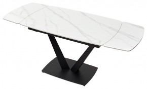 Стол ALATRI 120 MATT WHITE MARBLE SOLID CERAMIC / BLACK, ®DISAUR в Троицке - troick.mebel24.online | фото 4