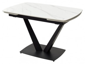 Стол ALATRI 120 MATT WHITE MARBLE SOLID CERAMIC / BLACK, ®DISAUR в Троицке - troick.mebel24.online | фото 7