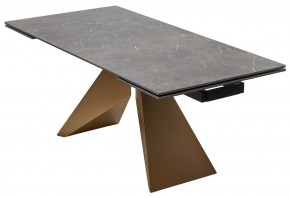 Стол ALES 180 BLACK GRAVE SOLID CERAMIC, керамика / бронзовый, ®DISAUR в Троицке - troick.mebel24.online | фото 14
