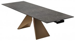 Стол ALES 180 BLACK GRAVE SOLID CERAMIC, керамика / бронзовый, ®DISAUR в Троицке - troick.mebel24.online | фото 7