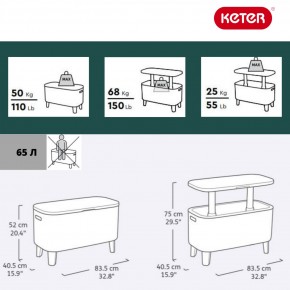 Стол Беви Бар (Bevy Bar Large Cool Bar), коричневый в Троицке - troick.mebel24.online | фото 2