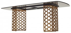 Стол CHIAVARI 220 KL-188 Контрастный мрамор матовый, итальянская керамика / Шампань, ®DISAUR в Троицке - troick.mebel24.online | фото 5