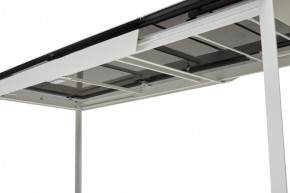 Стол CREMONA 140 HIGH GLOSS STATUARIO Белый мрамор глянцевый, керамика/ белый каркас, ®DISAUR в Троицке - troick.mebel24.online | фото 2