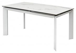 Стол CREMONA 140 HIGH GLOSS STATUARIO Белый мрамор глянцевый, керамика/ белый каркас, ®DISAUR в Троицке - troick.mebel24.online | фото 9