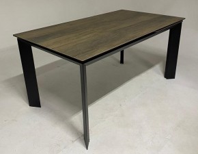 Стол CREMONA 140 KL-61 под дерево, итальянская керамика/ черный каркас, ®DISAUR в Троицке - troick.mebel24.online | фото 2