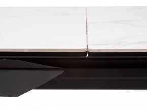 Стол CREMONA 140 MATTE STATUARIO Белый мрамор матовый, керамика/ черный каркас, ®DISAUR в Троицке - troick.mebel24.online | фото 4