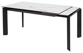 Стол CREMONA 140 MATTE STATUARIO Белый мрамор матовый, керамика/ черный каркас, ®DISAUR в Троицке - troick.mebel24.online | фото 6
