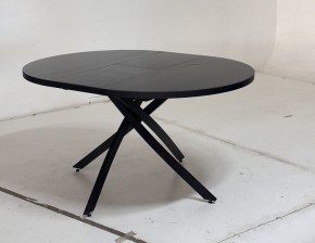 Стол ДАРИО D110 раскладной Черный, стекло/ Черный каркас М-City в Троицке - troick.mebel24.online | фото 2