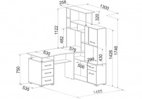 Компьютерный стол Джаз-15 правый дуб сонома / белый в Троицке - troick.mebel24.online | фото