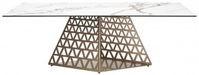 Стол ENNA 220 KL-188 Контрастный мрамор матовый, итальянская керамика/ каркас цвета шампань, ®DISAUR в Троицке - troick.mebel24.online | фото 10