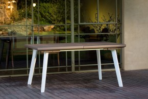 Стол Гармония раздвижной (Harmony Extendable) белый-капучино в Троицке - troick.mebel24.online | фото 1