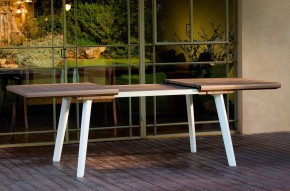 Стол Гармония раздвижной (Harmony Extendable) белый-капучино в Троицке - troick.mebel24.online | фото 3
