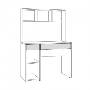 Стол компьютерный 12.77 F Комфорт (Белый РЕ шагрень) в Троицке - troick.mebel24.online | фото 4