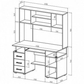 Стол компьютерный Амбер в Троицке - troick.mebel24.online | фото 3