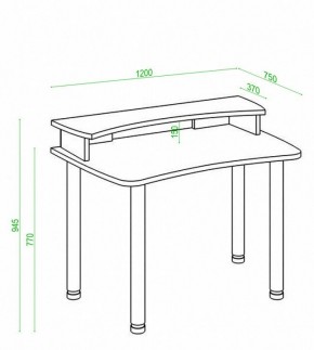 Стол компьютерный Домино Лайт СКЛ-Софт120МО+НКИЛ120 в Троицке - troick.mebel24.online | фото 3