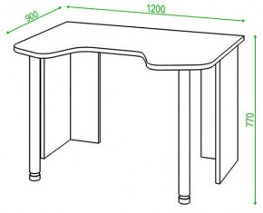 Стол компьютерный Домино Lite СКЛ-Игр120 в Троицке - troick.mebel24.online | фото 2