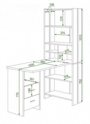 Стол компьютерный Домино Lite СТЛ-ОВ+С100Прям+ТЯЛ в Троицке - troick.mebel24.online | фото 2