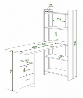 Стол компьютерный Домино Lite СТЛ-ОВ+С120Прям+ТЯЛ в Троицке - troick.mebel24.online | фото 2