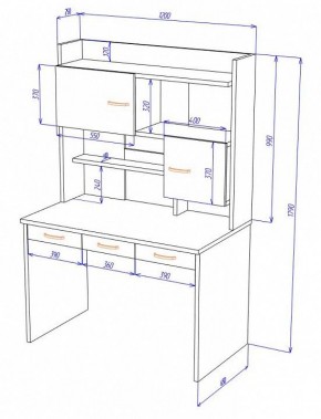 Стол компьютерный Домино Нельсон СП-33 в Троицке - troick.mebel24.online | фото 2