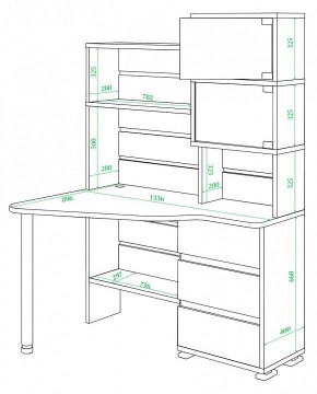 Стол компьютерный Домино нельсон СР-322 в Троицке - troick.mebel24.online | фото 2