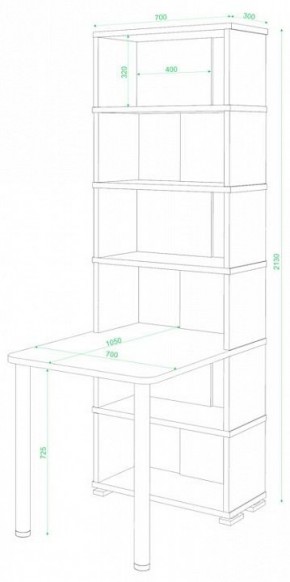 Стол компьютерный Домино СБ-10М/6 в Троицке - troick.mebel24.online | фото 2