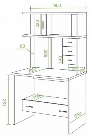 Стол компьютерный Домино СК-10М в Троицке - troick.mebel24.online | фото 3