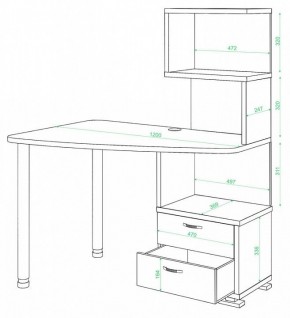 Стол компьютерный Домино СКМ-60 в Троицке - troick.mebel24.online | фото 2