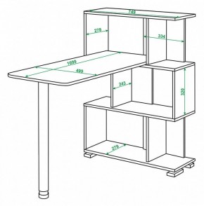 Стол компьютерный Домино СЛ-5-3СТ в Троицке - troick.mebel24.online | фото 2