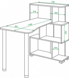 Стол компьютерный Домино СЛ-5-3СТ-2 в Троицке - troick.mebel24.online | фото 2