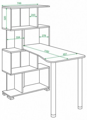 Стол компьютерный Домино СЛ-5-4СТ-2 в Троицке - troick.mebel24.online | фото 2