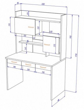 Стол компьютерный Домино СП-33 в Троицке - troick.mebel24.online | фото 2