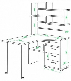 Стол компьютерный Домино СР-132-140 в Троицке - troick.mebel24.online | фото 2