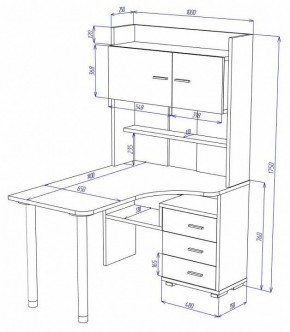 Стол компьютерный Домино СР-133-140 в Троицке - troick.mebel24.online | фото 2