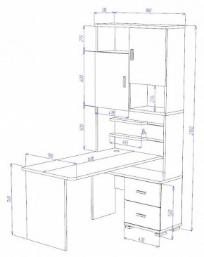 Стол компьютерный Домино СР-720/140 в Троицке - troick.mebel24.online | фото 2