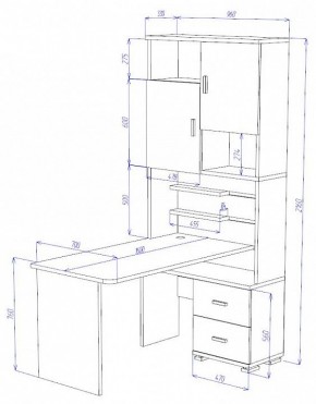 Стол компьютерный Домино СР-720/160 в Троицке - troick.mebel24.online | фото 2