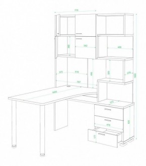 Стол компьютерный Латте СР-500М160 в Троицке - troick.mebel24.online | фото 3