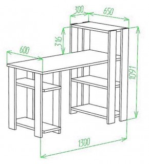 Стол компьютерный Slim СТН-110/130 в Троицке - troick.mebel24.online | фото 2