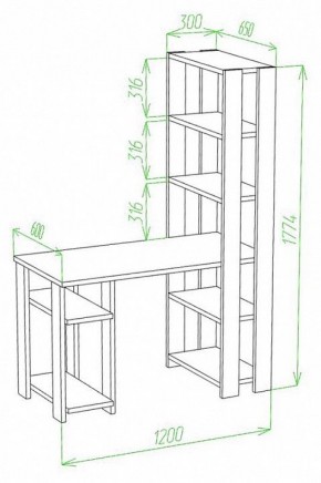 Стол компьютерный Slim СТН-180/120 в Троицке - troick.mebel24.online | фото 2