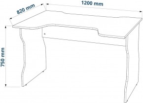 Стол компьютерный ВАРДИГ K1 120x82, антрацит/фиолетовый в Троицке - troick.mebel24.online | фото 3