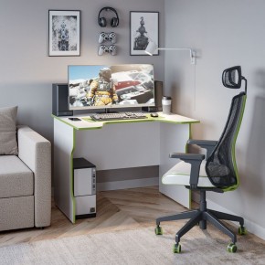 Стол компьютерный ВАРДИГ K2 100x82, белый/лайм в Троицке - troick.mebel24.online | фото 4