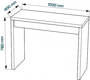Стол косметический Энкель 100 белый в Троицке - troick.mebel24.online | фото 2