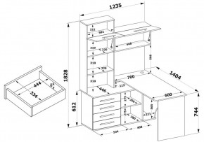 Компьютерный стол КСТ-14Л белый левый в Троицке - troick.mebel24.online | фото 2