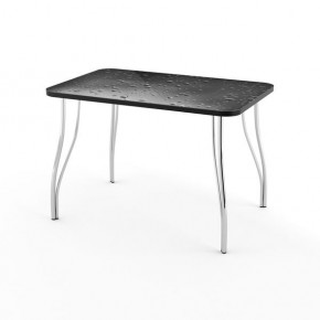 Стол кухонный Волна фотопечать плита P-416 В1 коричневый в Троицке - troick.mebel24.online | фото