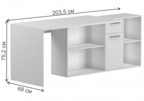 Компьютерный стол Лайт 03.245F белый гладкий 101 в Троицке - troick.mebel24.online | фото 4