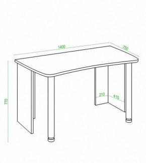 Стол офисный Домино Лайт СКЛ-Софт140 в Троицке - troick.mebel24.online | фото 3