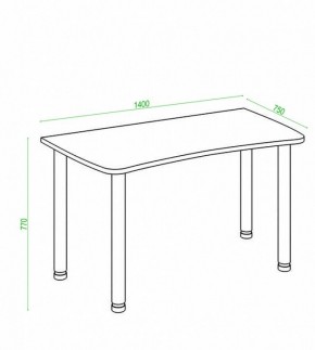 Стол офисный Домино Лайт СКЛ-Софт140МО в Троицке - troick.mebel24.online | фото 2