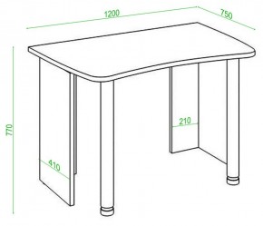 Стол офисный Домино Lite СКЛ-Софт120 в Троицке - troick.mebel24.online | фото 2