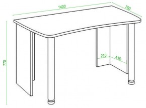 Стол офисный Домино Lite СКЛ-Софт140 в Троицке - troick.mebel24.online | фото 2