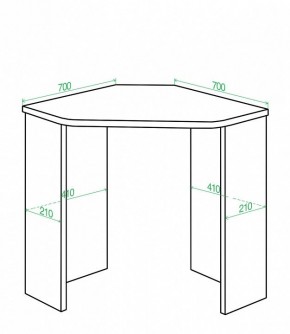 Стол письменный Домино Lite СКЛ-Угл70 в Троицке - troick.mebel24.online | фото 2